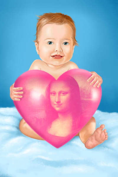 Cute Baby with Heart