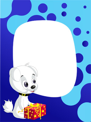 Puppy with Gift
